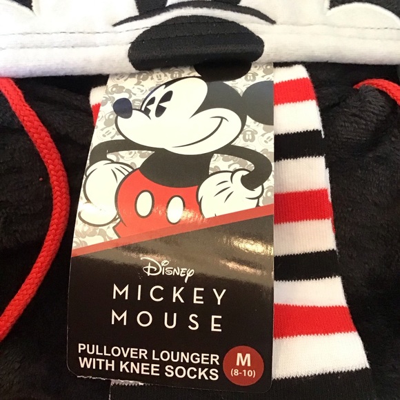 Disney’s Mickey Mouse Sleep Lounger with Socks (NWT) (Size: Medium/ 8/10) - Picture 8 of 14